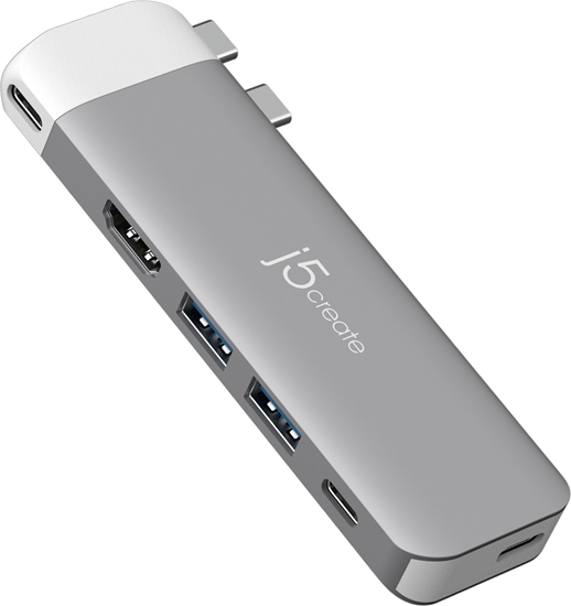 Picture of HUB USB j5create j5create JCD394-N huby i koncentratory 2 x USB 3.2 Gen 2 (3.1 Gen 2) Type-C 5000 Mbit/s Szary, Biay