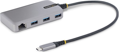 Attēls no HUB USB StarTech 5G3AGBB 1x RJ-45  + 3x USB-A 3.2 Gen1 (5G3AGBB-USB-C-HUB)