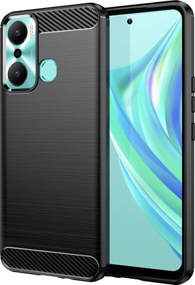 Attēls no Hurtel Carbon Case etui do Infinix Hot 20 Play elastyczny silikonowy karbonowy pokrowiec czarne