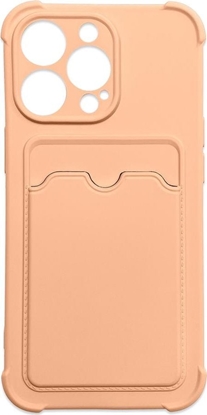 Attēls no Hurtel Card Armor Case etui pokrowiec do iPhone 12 Pro portfel na kart silikonowe pancerne etui Air Bag róowy