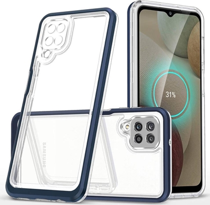 Attēls no Hurtel Clear 3in1 etui do Samsung Galaxy A12 5G elowy pokrowiec z ramk niebieski