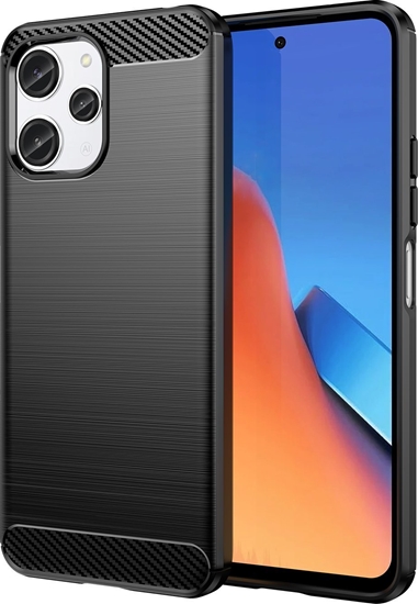 Picture of Hurtel Elastyczne etui wzór karbon do Xiaomi Redmi 12 Carbon Case - czarne