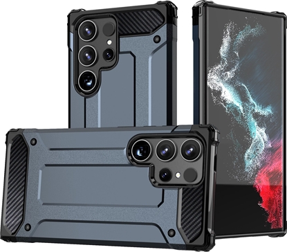 Attēls no Hurtel Etui pancerne wzmacniane do Samsung Galaxy S24 Ultra Hybrid Armor niebieskie Etui pancerne wzmacniane do Samsung Galaxy S24 Ultra Hybrid Armor niebieskie