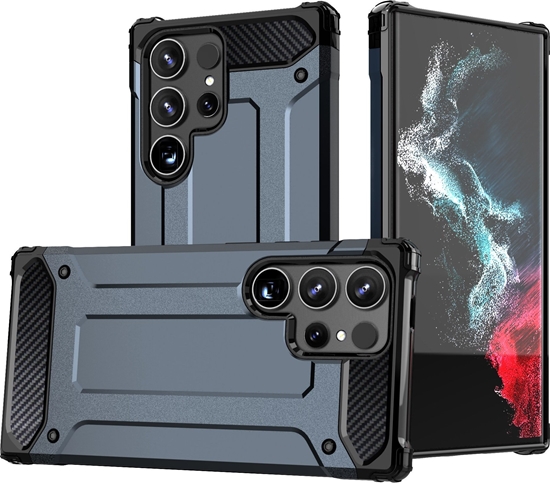 Picture of Hurtel Etui pancerne wzmacniane do Samsung Galaxy S24 Ultra Hybrid Armor niebieskie Etui pancerne wzmacniane do Samsung Galaxy S24 Ultra Hybrid Armor niebieskie