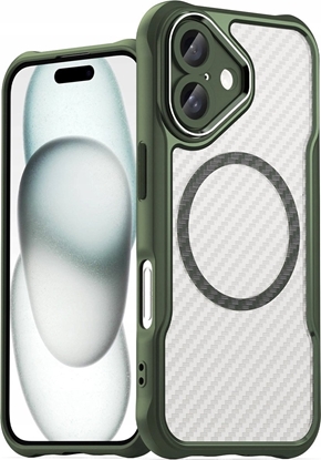 Attēls no Hurtel Etui silikonowe Leading Series MagSafe do iPhone 16 Plus - zielone