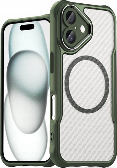 Picture of Hurtel Etui silikonowe Leading Series MagSafe do iPhone 16 Plus - zielone