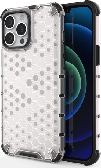 Picture of Hurtel Honeycomb etui pancerny pokrowiec z elow ramk iPhone 13 Pro Max przezroczysty