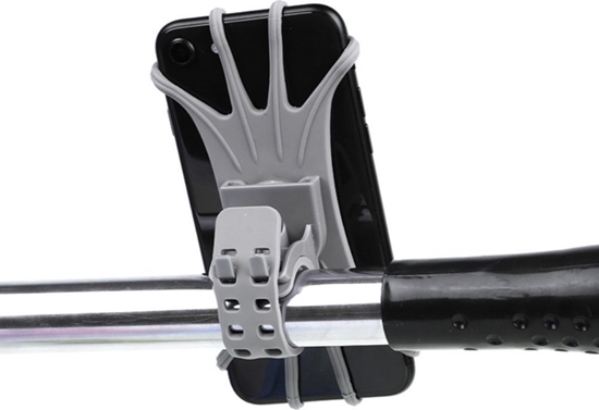 Picture of Hurtel Obrotowy silikonowy uchwyt rowerowy na telefon z odczepianym zaciskiem czarny Obrotowy silikonowy uchwyt rowerowy na telefon z odczepianym zaciskiem czarny