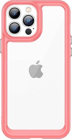 Изображение Hurtel Outer Space Case etui do iPhone 12 Pro Max sztywny pokrowiec z elow ramk czerwony