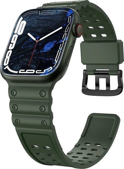 Изображение Hurtel Strap Triple Protection pasek Apple Watch SE, 8, 7, 6, 5, 4, 3, 2, 1 (41, 40, 38 mm) opaska bransoleta zielony
