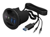 Picture of ICY BOX IB-HUB1404A socket-outlet Black