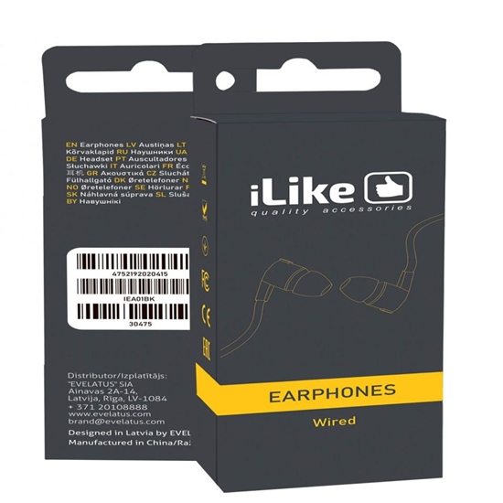 Picture of iLike - iLike Earphones IEA01BK 3.5mm Black