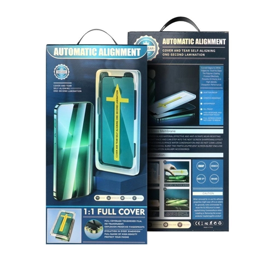 Picture of iLike Apple 5D Full Glue Tempered Glass for iPhone 13 / 13 Pro / 14 black + applicator