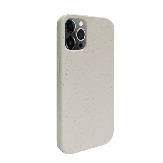 Picture of iLike Apple iPhone 12 Pro Max Silicone plastic case Eco Print Design White