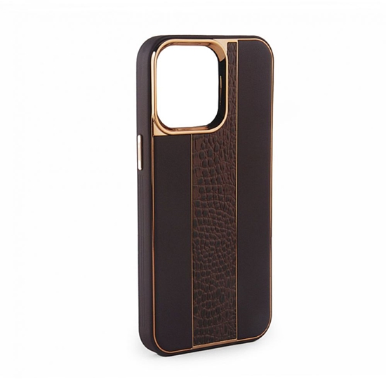 Picture of iLike Apple iPhone 13 Leather Case Customized Brown