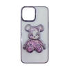 Picture of iLike Apple iPhone 13 Silicone Case Print Desire Bear Purple