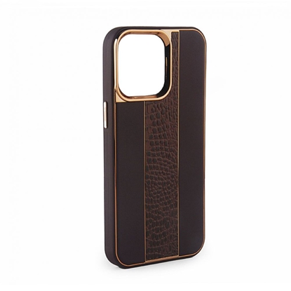 Изображение iLike Apple iPhone 14 Leather Case Customized Brown