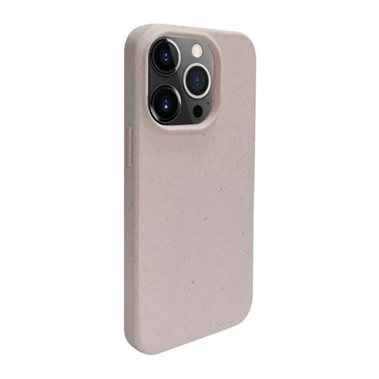 Picture of iLike Apple iPhone 14 Pro Max Silicone plastic case Eco Print Design Beige