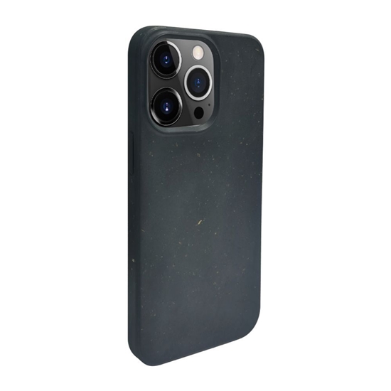 Picture of iLike Apple iPhone 14 Pro Max Silicone plastic case Eco Print Design Black