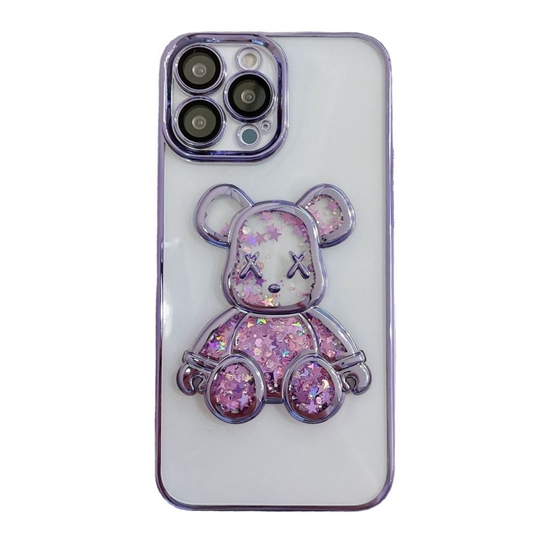 Изображение iLike Apple iPhone 14 Pro Silicone Case Print Desire Bear Purple