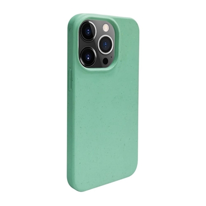 Picture of iLike Apple iPhone 14 Pro Silicone plastic case Eco Print Design Flower Green