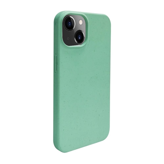 Изображение iLike Apple iPhone 14 Silicone plastic case Eco Print Design Flower Green