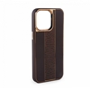 Picture of iLike Apple iPhone 15 Leather Case Customized Brown