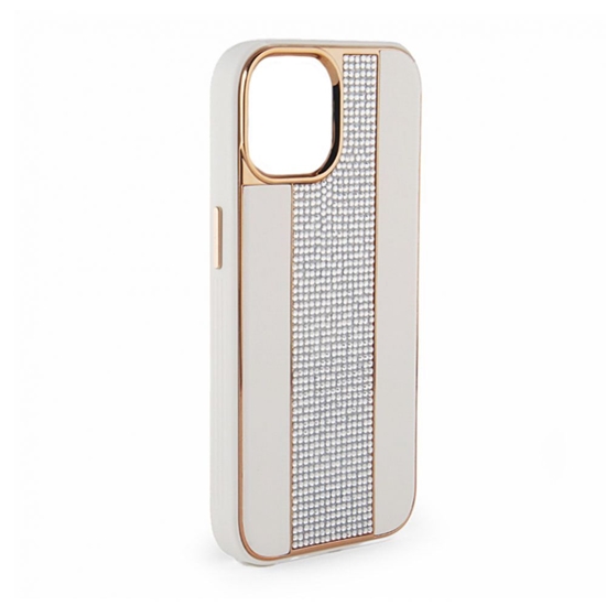 Picture of iLike Apple iPhone 15 Pro Diamonds and Leather Case White
