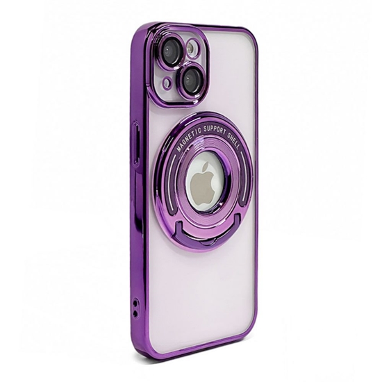 Picture of iLike Apple iPhone 15 Pro IH MAGSAFE HIDDEN STAND COVER Purple