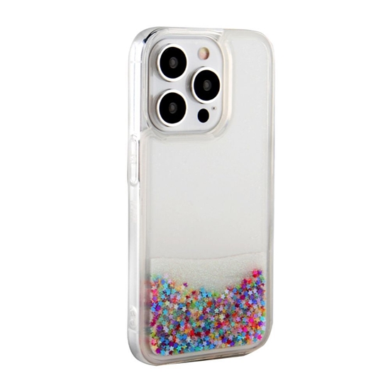 Изображение iLike Apple iPhone 15 Pro Max Silicone Case Water Glitter Rainbow