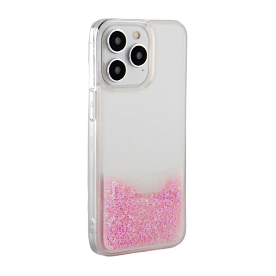 Изображение iLike Apple iPhone 15 Pro Silicone Case Water Glitter Pink