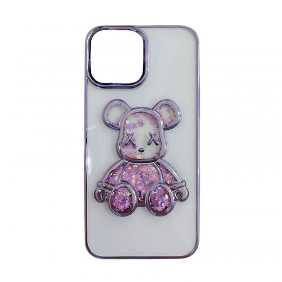Изображение iLike Apple iPhone 15 Silicone Case Print Desire Bear Purple
