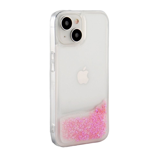Изображение iLike Apple iPhone 15 Silicone Case Water Glitter Pink