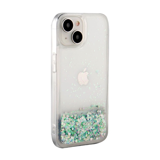 Изображение iLike Apple iPhone 15 Silicone Case Water Glitter Silver