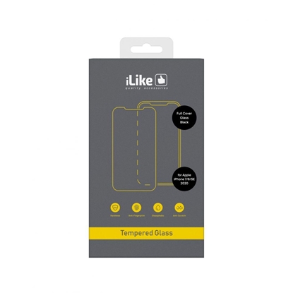 Picture of iLike Apple iPhone 7/8/SE 2020/SE 2022 3D Full Cover Glass Black