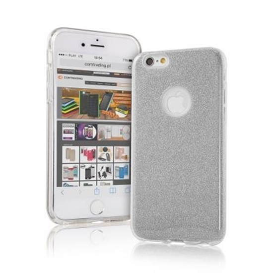 Picture of iLike Apple iPhone X / iPhone XS Glitter 3 in 1 Back Case Silver