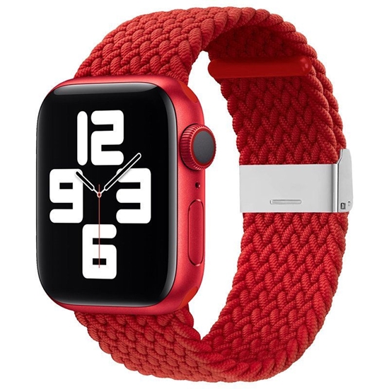 Picture of iLike Apple Watch 38/40/41mm Braided Fabric Strap Red