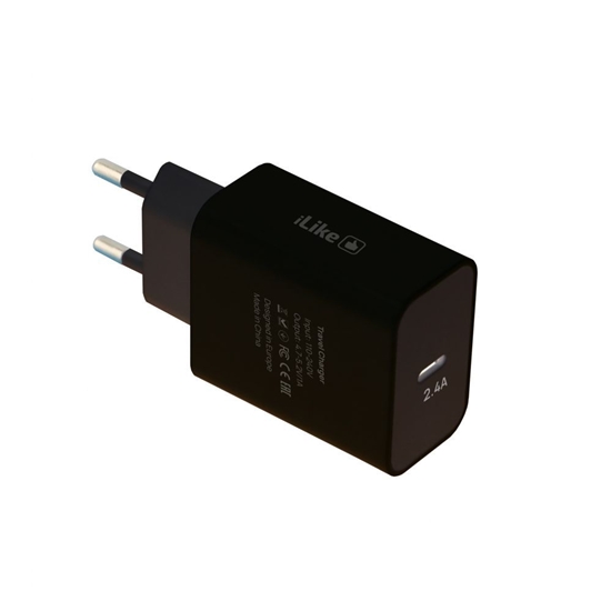Изображение iLike iLike Type-C Travel Charger ITC02 2.4A Black