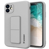 Picture of iLike Samsung Galaxy A22 5G Kickstand Case Silicone Stand Cover Grey