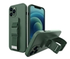 Picture of iLike Samsung Galaxy A22 5G Rope case gel TPU airbag case cover with lanyard Dark Green