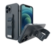 Picture of iLike Samsung Galaxy A22 5G Rope case gel TPU airbag case cover with lanyard Navy Blue