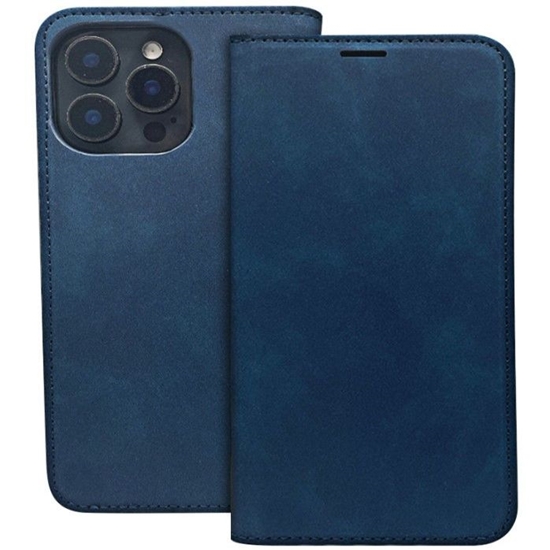 Picture of iLike Samsung Galaxy A35 5G Smart Suede case Navy Blue