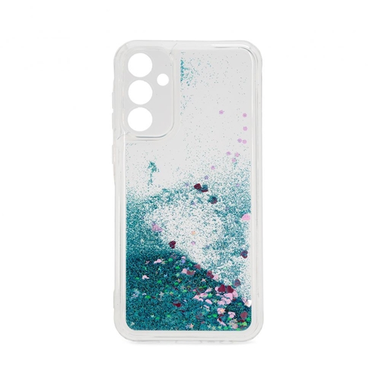 Изображение iLike Samsung Galaxy A35 Silicone Case Water Glitter Blue