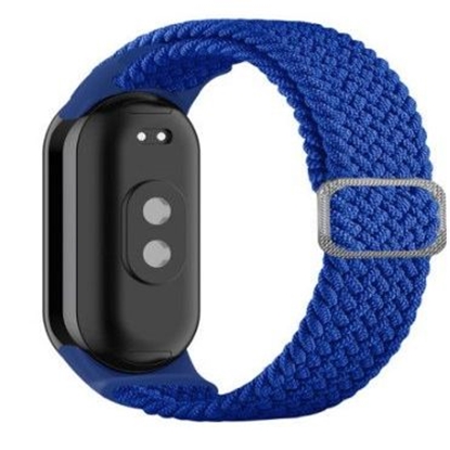 Изображение iLike Universal Mi Band 8 wristband bracele Braided fabric strap Blue