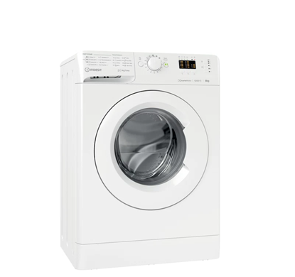 Attēls no INDESIT | Washing Machine | MTWSA 61294 W EE | Energy efficiency class C | Front loading | Washing capacity 6 kg | 1200 RPM | Depth 42.5 cm | Width 59.5 cm | Display | LED | White