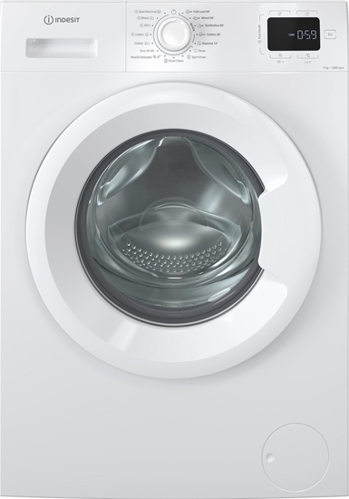 Picture of INDESIT Washing machine | IM 762 MY TIME EE | Energy efficiency class A | Front loading | Washing capacity 7 kg | 1200 RPM | Depth 50 cm | Width 60 cm | Display | Digit | Steam function | White