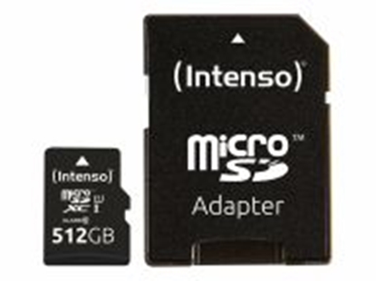 Picture of Intenso microSDXC Cards    512GB C10 UHS-I Premium + Adapter