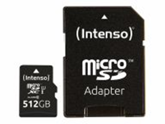 Picture of Intenso microSDXC Cards    512GB C10 UHS-I Premium + Adapter