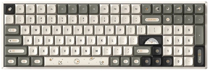 Picture of IQUNIX F97 Hitchhiker Wireless Gaming Tastatur, RGB - Moonstone-Switches