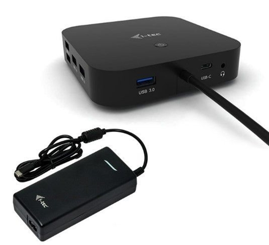 Picture of i-tec USB-C Dual Display Docking Station with Power Delivery 100 W + Universal Charger 100 W